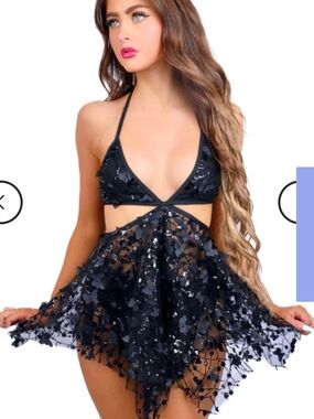 NWT The Lumi Shop Midnight Fairy Blossom Dress, Size Small/XS